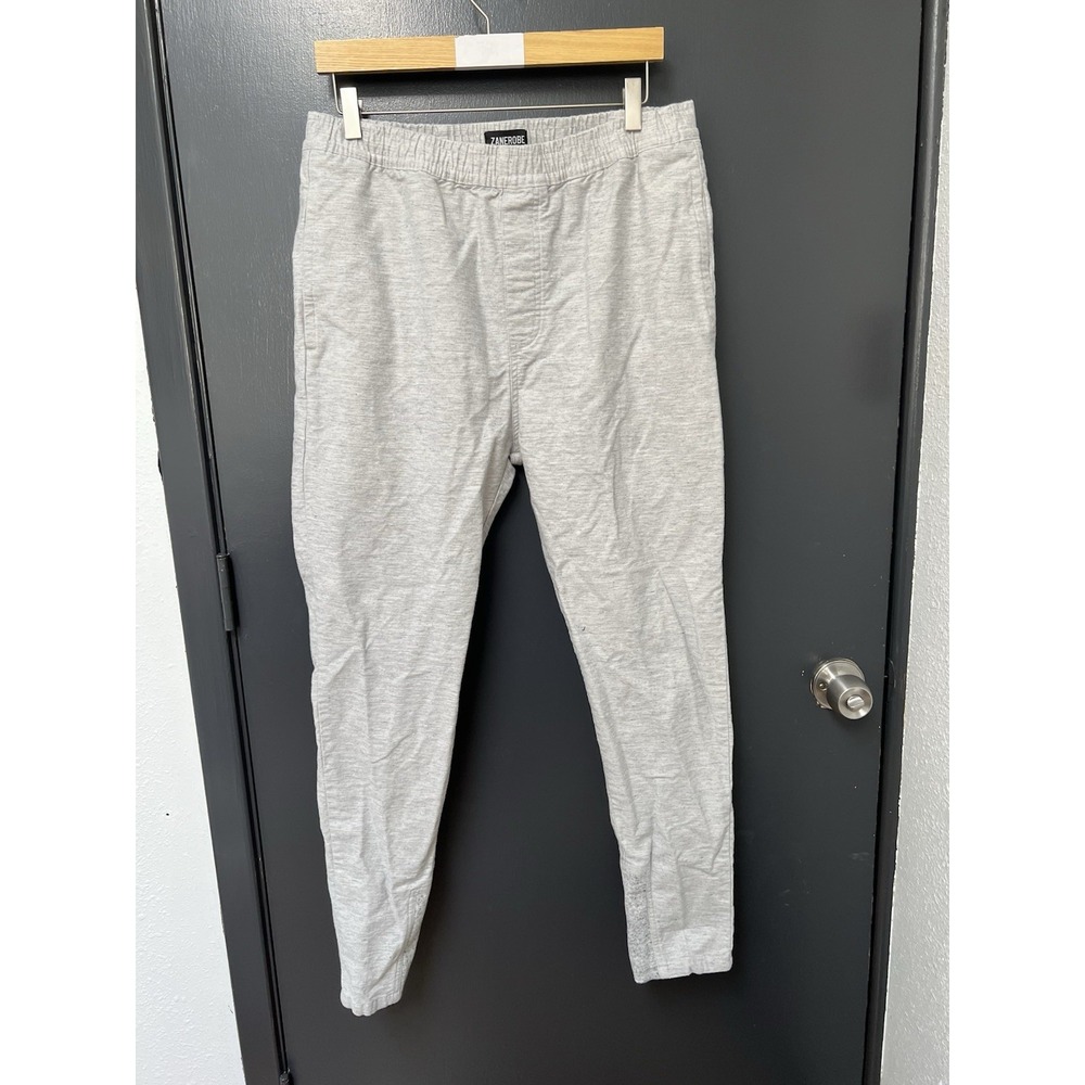 Zanerobe Pants Joggers Mens Sz 36 Off White Pockets Drawstring Pull On Skater